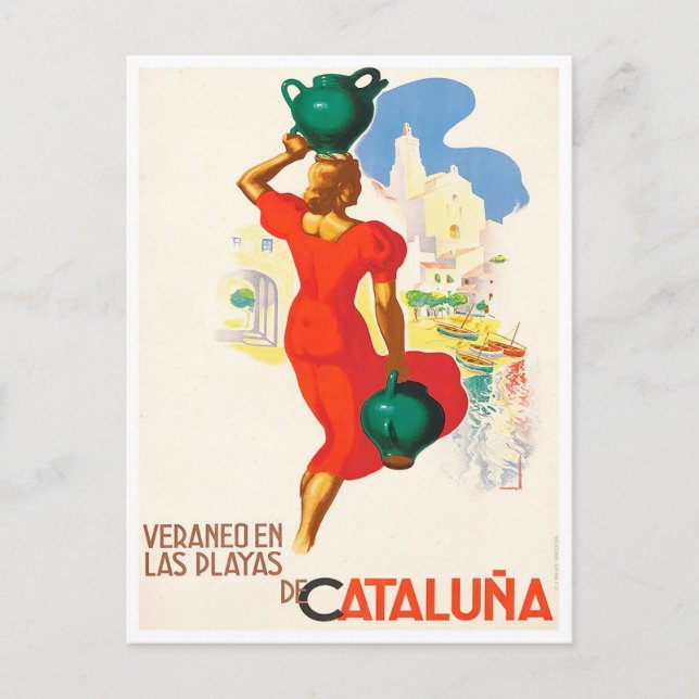 Postal Viaje de España de Cataluña (Anverso)