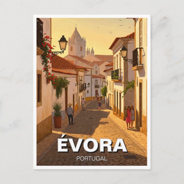 Postal Viaje de Evora Évora Portugal (Anverso)