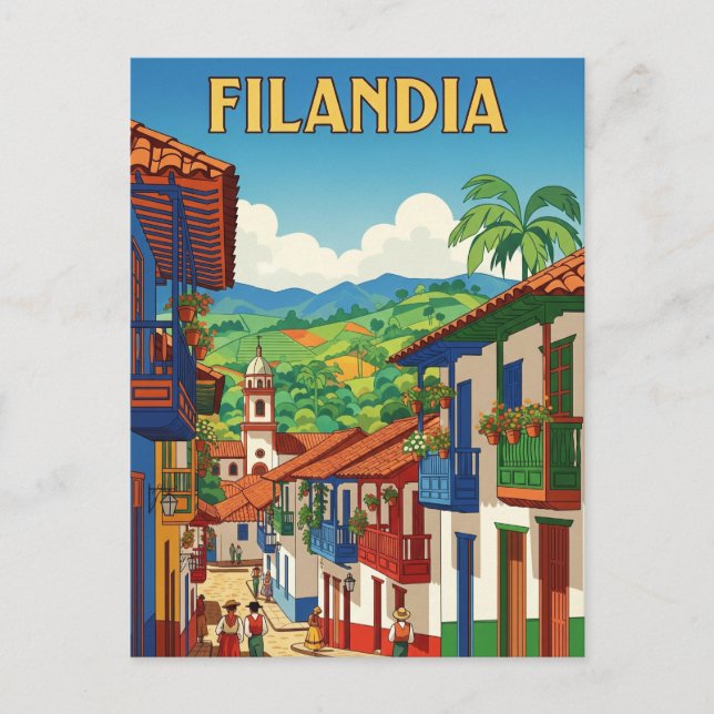 Postal Viaje de Filandia Colombia (Anverso)
