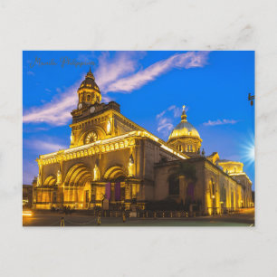 Postal Viaje de filipinas de manila Viaje Retro de acuare