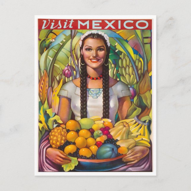 Postal Viaje de frutas de México (Anverso)