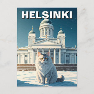 Postal Viaje de gato a Helsinki Finlandia