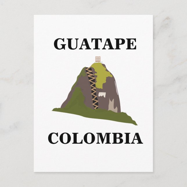 Postal Viaje de Guatape Colombia Personalizado (Anverso)
