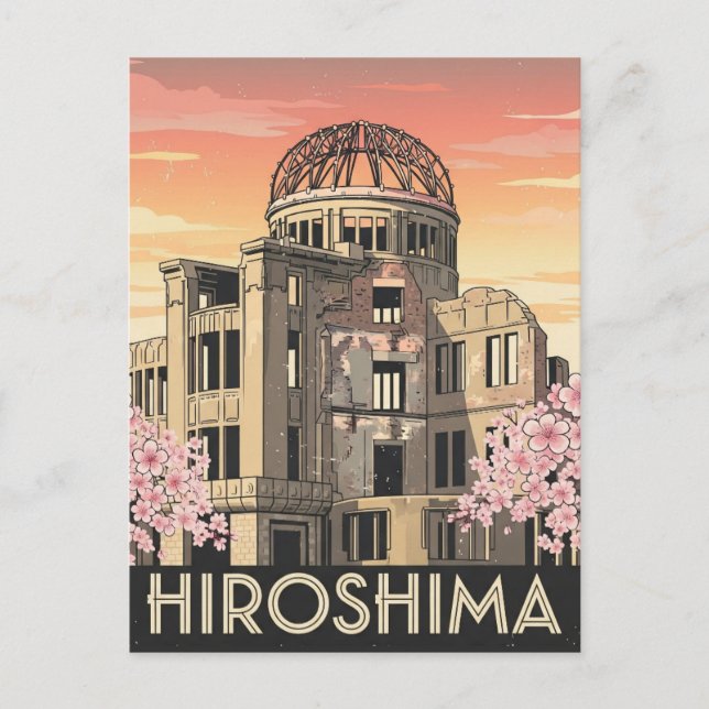 Postal Viaje de Hiroshima Japón por la Paz (Anverso)