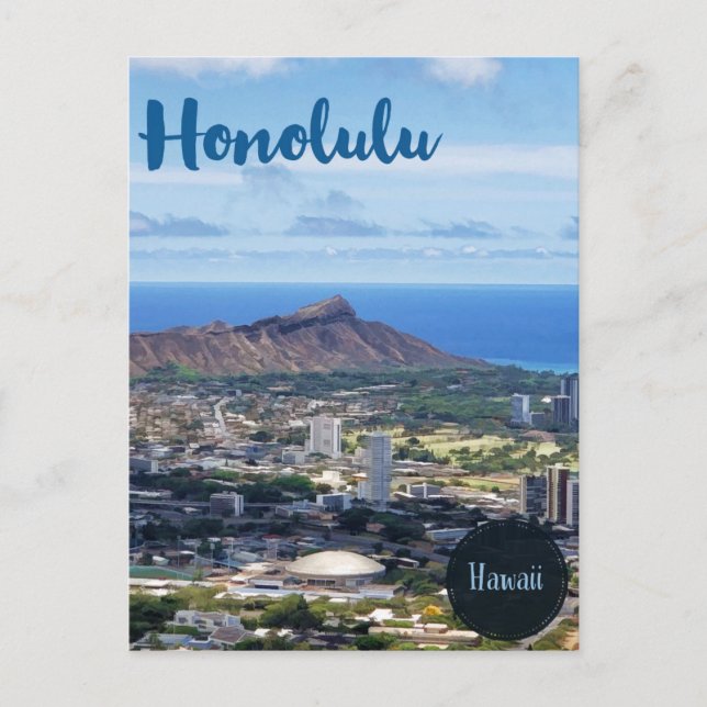 Postal Viaje de Honolulu Hawaii (Anverso)