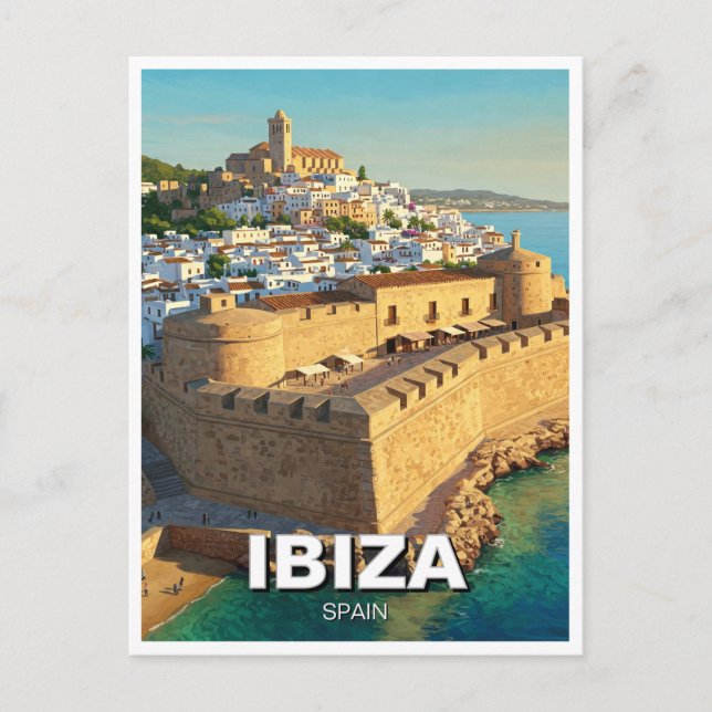 Postal Viaje de Ibiza Dalt Vila España (Anverso)