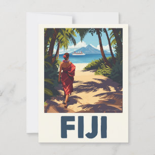 Postal Viaje de isla tropical de Fiji