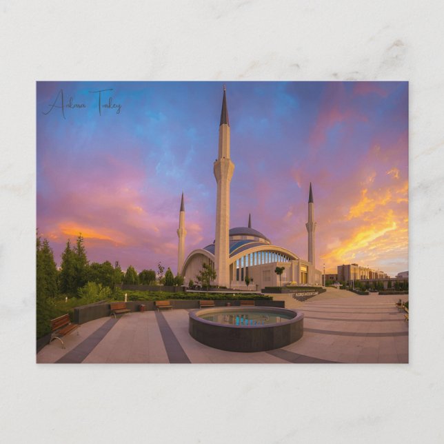 Postal Viaje de la ciudad de Ankara Turquia Retro de vaca (Anverso)