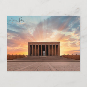 Postal Viaje de la ciudad de Ankara Turquia Retro de vaca
