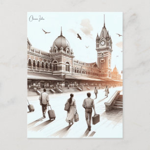 Postal Viaje de la ciudad de Chennai - Retro de vacacione