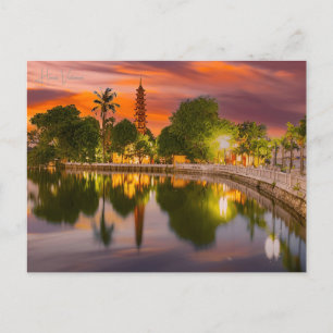 Postal Viaje de la ciudad de hanoi vietnam vacaciones ret