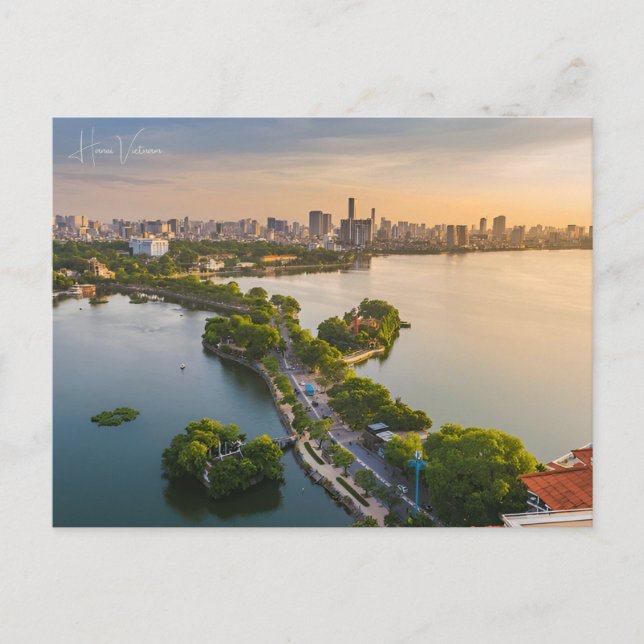 Postal Viaje de la ciudad de hanoi vietnam vacaciones ret (Anverso)