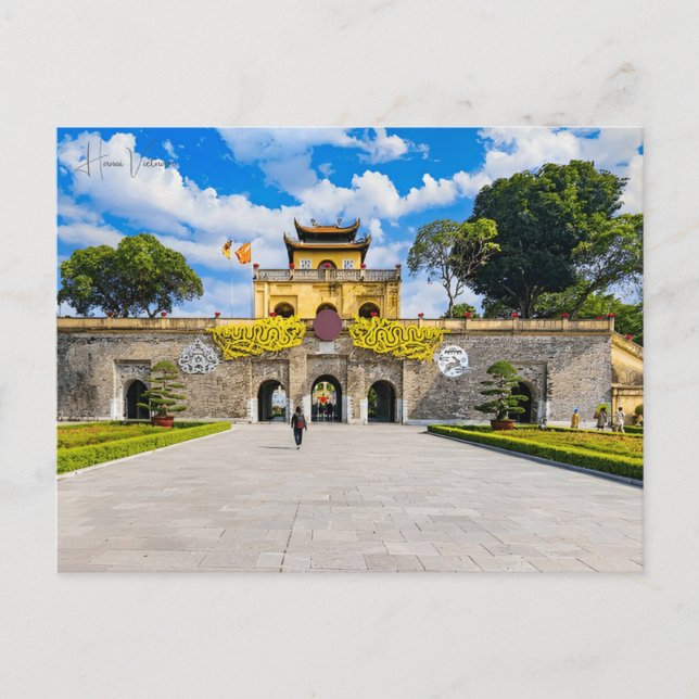 Postal Viaje de la ciudad de hanoi vietnam vacaciones ret (Anverso)