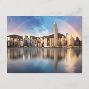 Postal Viaje de la ciudad de Hong Kong Retro aéreo de Chi
