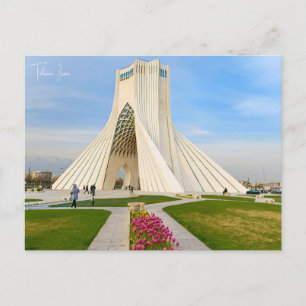 Postal Viaje de la ciudad de Teherán, vacaciones retro en