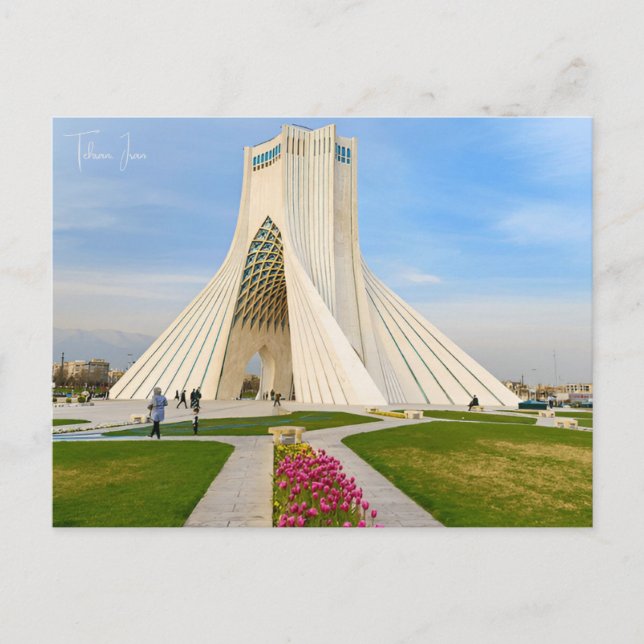 Postal Viaje de la ciudad de Teherán, vacaciones retro en (Anverso)