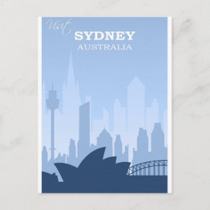Postal Viaje de la cosecha azul de Sydney Australia