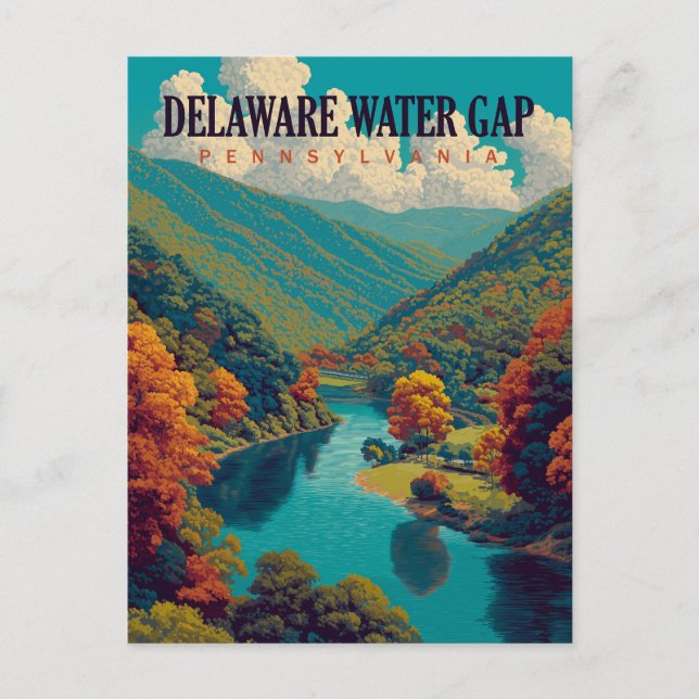 Postal Viaje de la cosecha de agua de Delaware (Anverso)