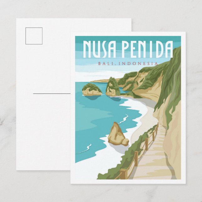 Postal Viaje de la cosecha de nusa penida Bali Indonesia (Anverso / Reverso)