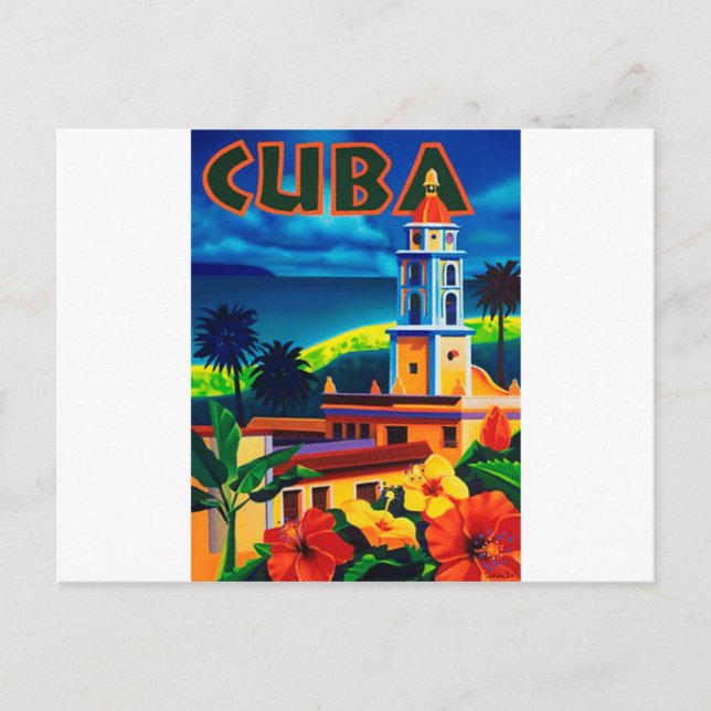 Postal Viaje de la Cuba de Vintage (Anverso)