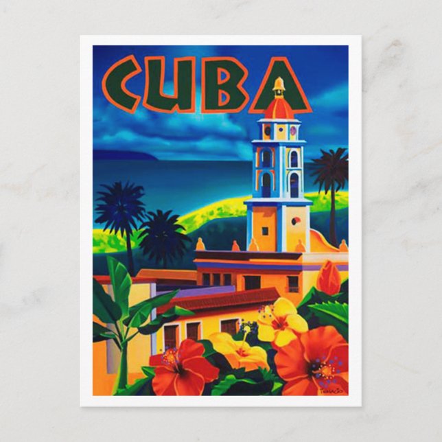 Postal Viaje de la Cuba de Vintage (Anverso)