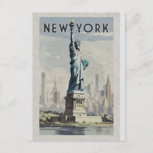 Postal Viaje de la Estatua de la Libertad en Nueva York