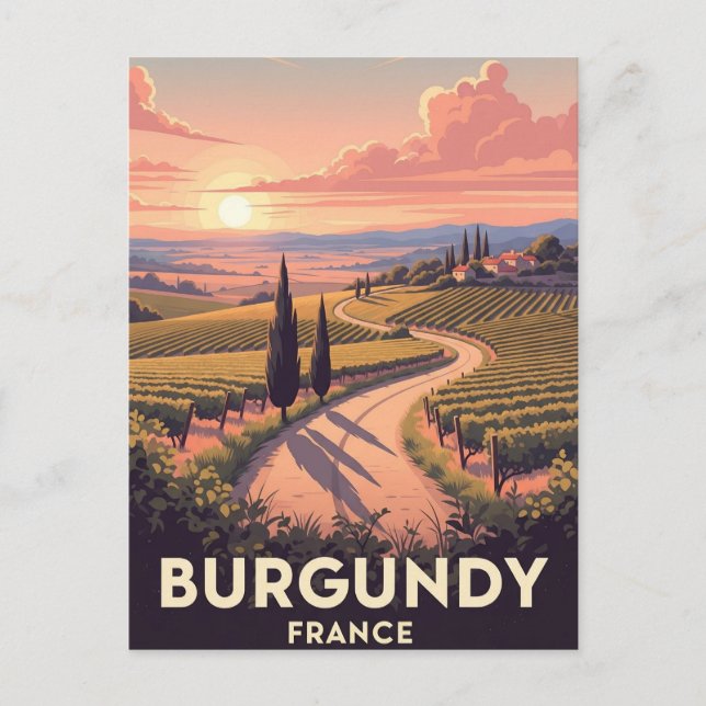 Postal Viaje de la Francia de Borgoña (Anverso)