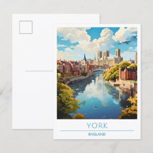 Postal Viaje de la Inglaterra de Nueva York