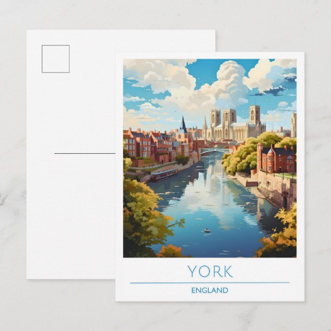 Postal Viaje de la Inglaterra de Nueva York (Anverso / Reverso)