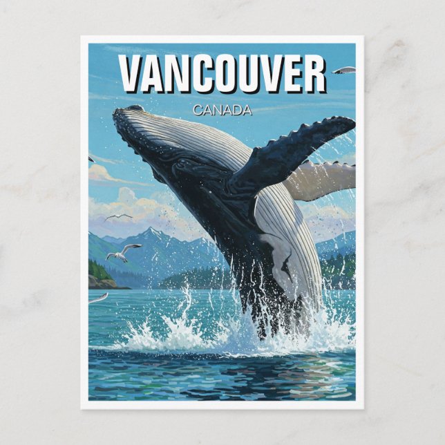 Postal Viaje de la isla de Vancouver Humpback (Anverso)
