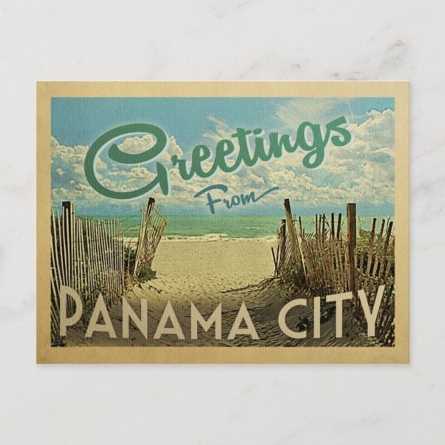 Postal Viaje de la playa de la ciudad de Panamá (Anverso)