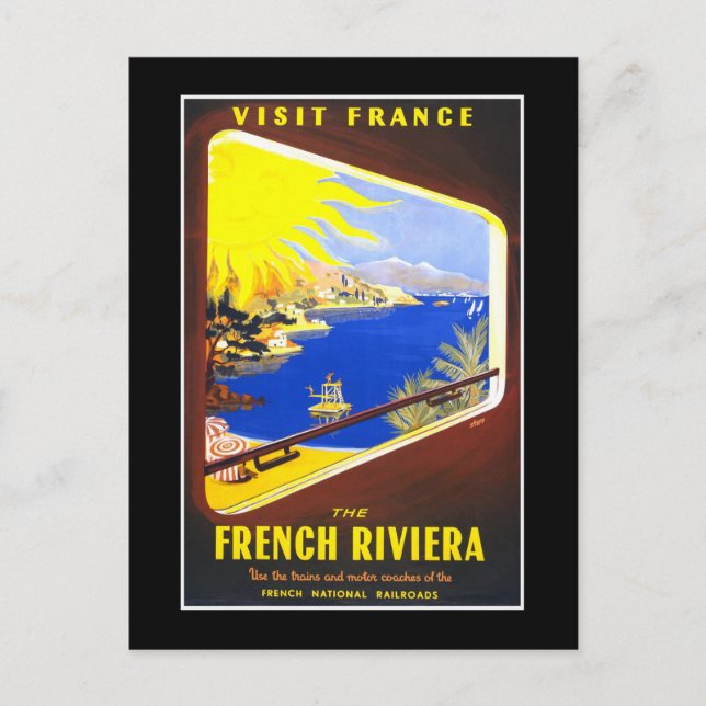 Postal Viaje de la Riviera Francesa (Anverso)