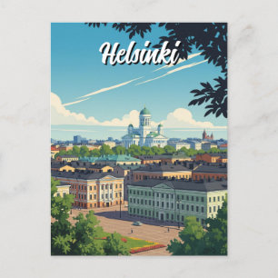 Postal Viaje de la vieja Helsinki Finlandia
