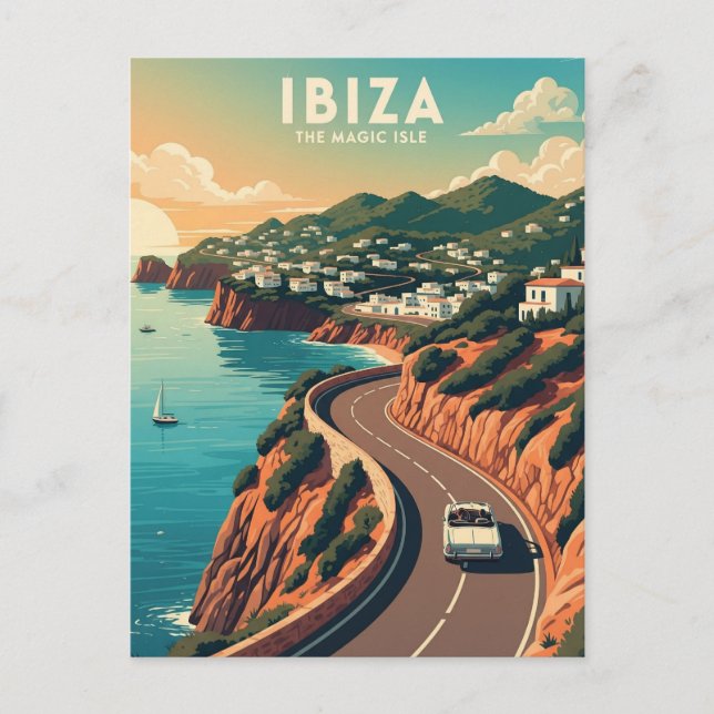 Postal Viaje de la Vieja Ibiza España (Anverso)