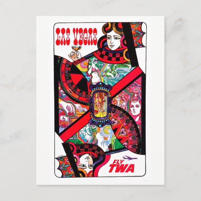 Postal Viaje de la vieja Reina del juego de Las Vegas (Anverso)
