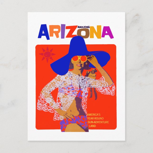 Postal Viaje de la Viñeta Asombrosa de Arizona (Anverso)