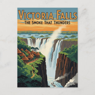 Postal Viaje de las cataratas del Viejo Retro Victoria