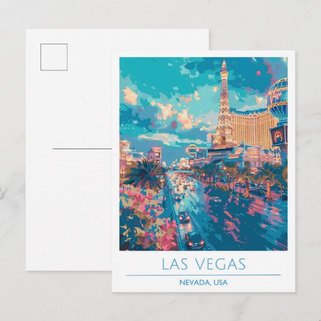 Postal Viaje de Las Vegas Nevada USA Vintage (Anverso / Reverso)