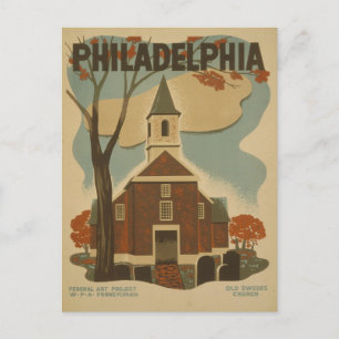 Postal Viaje de los Vintage de Philadelphia Pennsylvania
