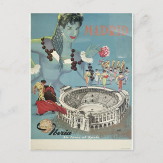 Postal viaje de madrid vintage