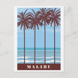 Postal Viaje de Malibu California Ocean Palm Tree