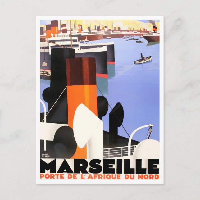 Postal Viaje de Marseille France vintage (Anverso)