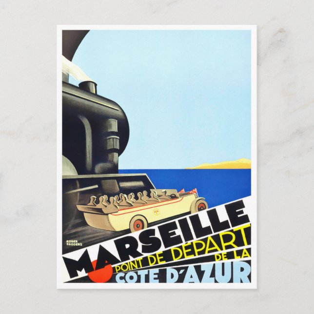 Postal Viaje de Marseille France vintage (Anverso)