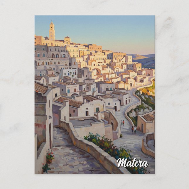 Postal Viaje de Matera Italia (Anverso)