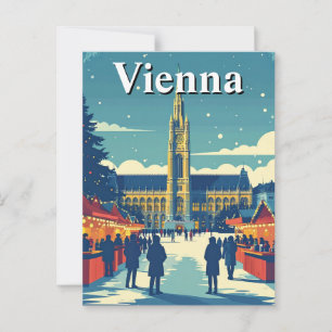 Postal Viaje de mercado austríaco de Viena