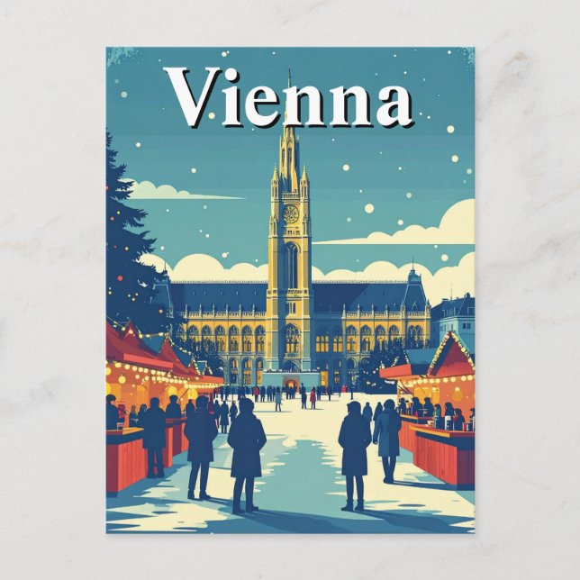 Postal Viaje de mercado austríaco de Viena (Anverso)