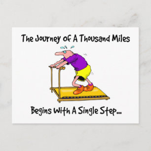 Postal Viaje De Mil Millas - Motivación Para Hacer Ejerci