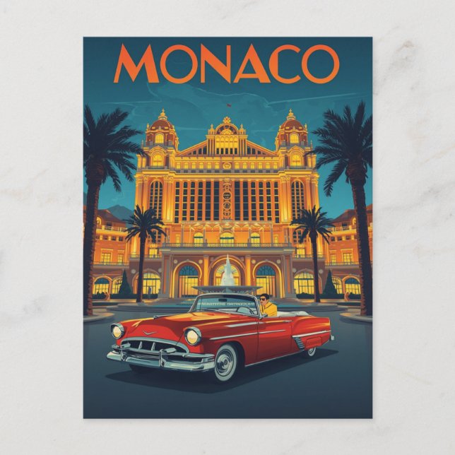 Postal Viaje de Mónaco Monte Carlo (Anverso)