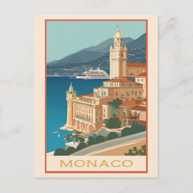 Postal Viaje de Mónaco Monte Carlo (Anverso)
