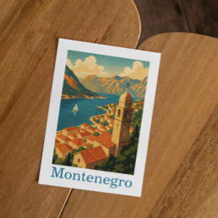 Postal Viaje de Montenegro Kotor Bay Balkan